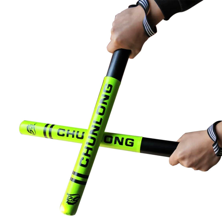 Boxing sanda foam cross target stick set, fluorescent green sticks with black center