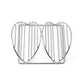 Stainless steel V-shaped pancake rack, two-cup stand with curved wire dividers