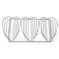 Stainless steel V-shaped pancake rack, three-cup stand with curved wire dividers