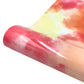 Watercolor tie-dye heat transfer vinyl roll, red, orange and yellow cloud pattern