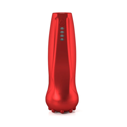 Electric cupping vacuum massage device, red handheld body with suction control buttons