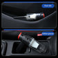 Handheld car vacuum cleaner nozzle attachment in car console and door slot