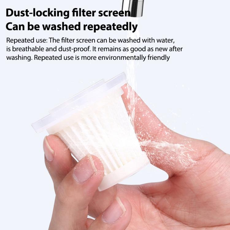 Car vacuum cleaner dust-locking filter screen with transparent mesh