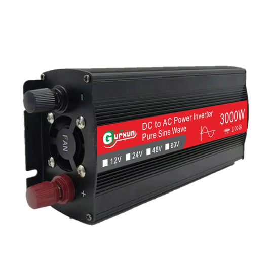 Gurxun Sine Wave Inverter 3000W 2/24/48/60V To 220V Car Boost Converter, 3000W 60V-220V, 3000W 12V-220V, 3000W 24V-220V, 3000W 48V-220V