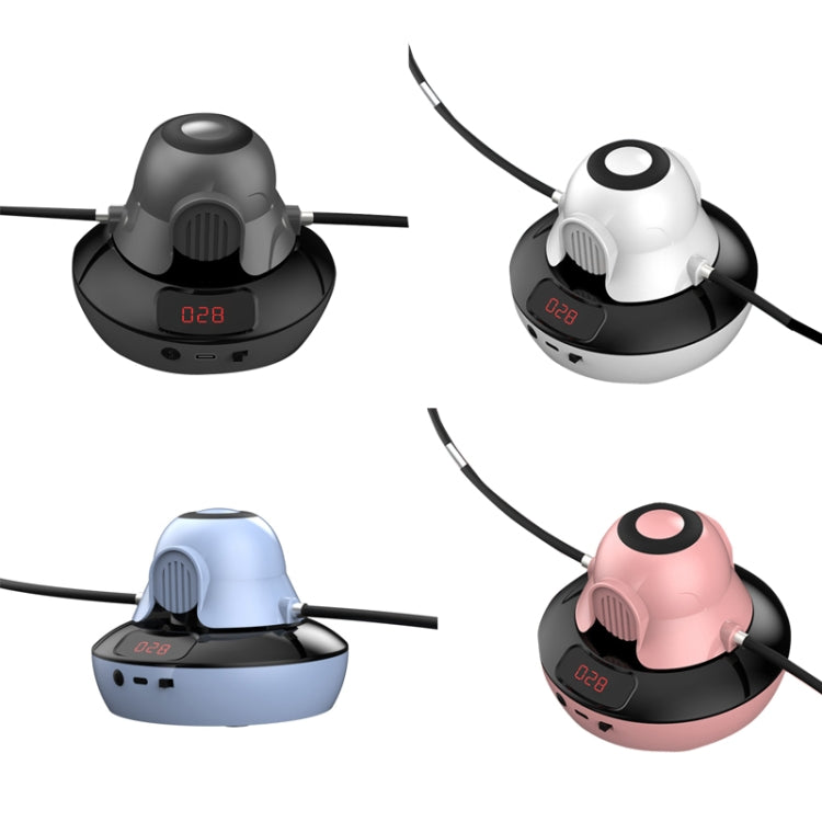 Set of four automatic skipping counter machines in black, white, pink, and blue