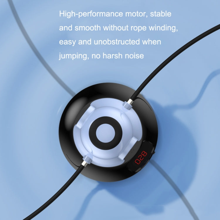 Light blue automatic skipping counter base with circular top and attached rope
