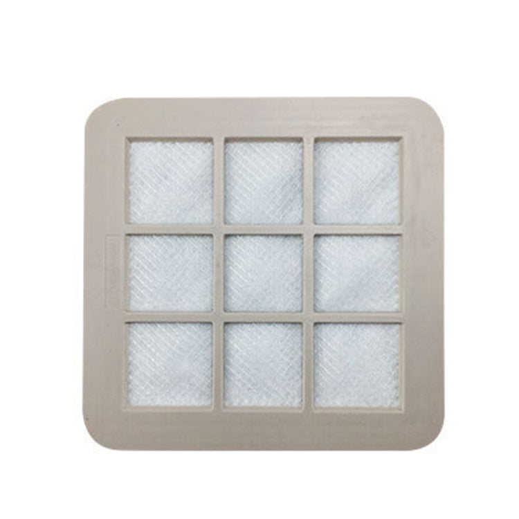 Square sponge air inlet filter with nine white foam pads in gray frame