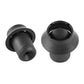 Set of two hair dryer curling adapters, dark gray nozzles and barrels