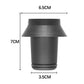 Hair dryer curling adapter with measured size, dark gray flared nozzle