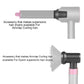 Hair curling attachment for a hair dryer, long rose barrel with dark parts