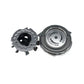 Mesh razor head cartridge with black central cutter mount