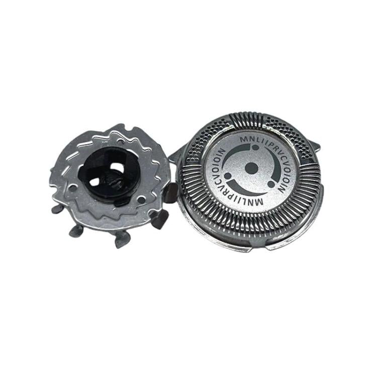 Mesh razor head cartridge with black central cutter mount