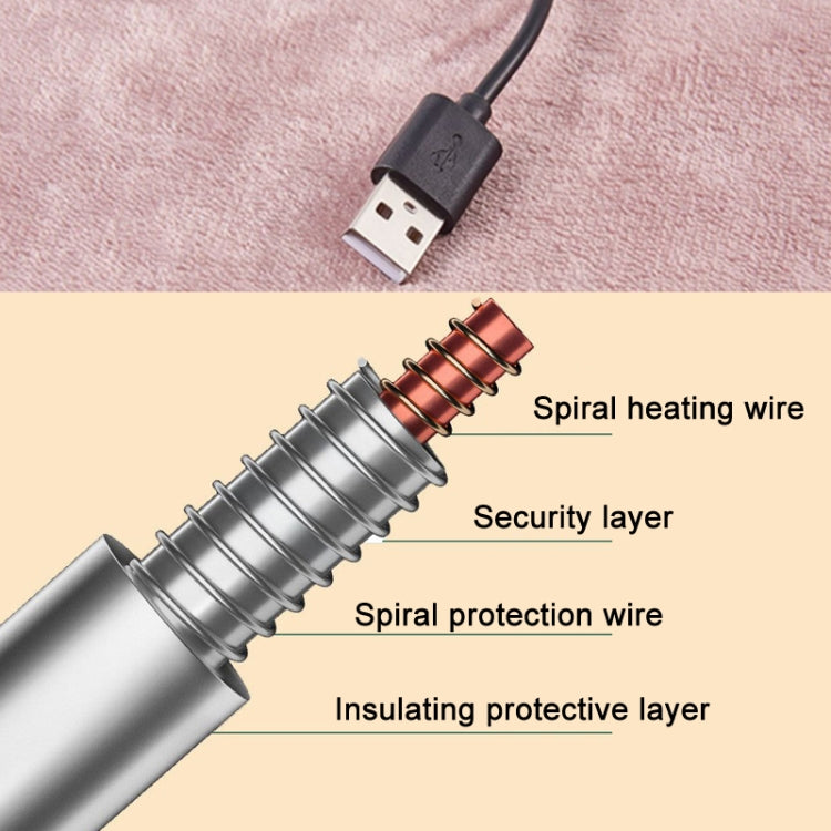 USB cable and heating wire layers diagram for electric heating blanket
