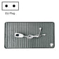 Electric heating pad blanket in dark gray with controller and cord, rectangular 60x30cm