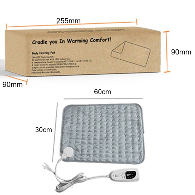 Electric heating pad blanket with controller and cord, size 60cm by 30cm