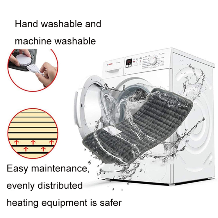 Machine-washable electric heating pad blanket with controller, folded
