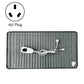 Electric heating pad blanket in dark gray with controller and cord, rectangular 60x30cm
