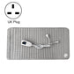 Electric heating pad blanket in light gray with controller and cord, rectangular 60x30cm