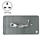 Electric heating pad blanket in dark gray with controller and cord, rectangular 60x30cm