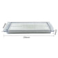 Vacuum cleaner HEPA-style filter, rectangular pleated element in clear frame