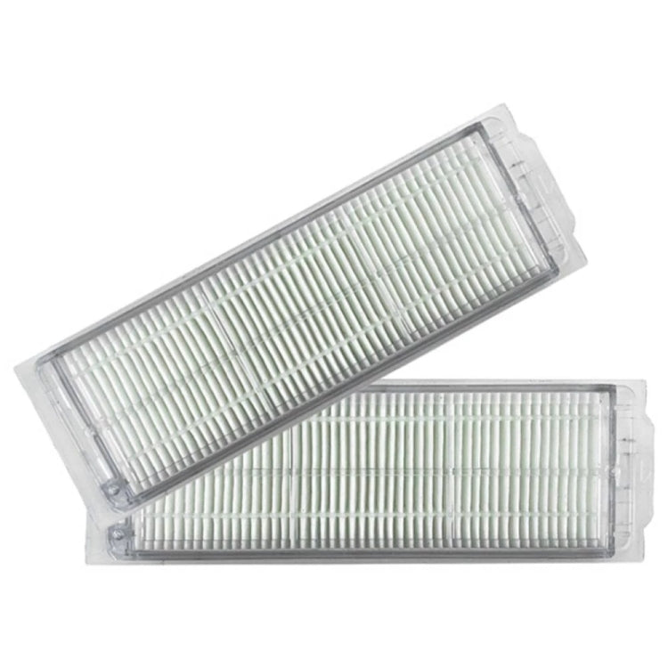 Vacuum cleaner HEPA-style filter pair, pleated elements in clear housings