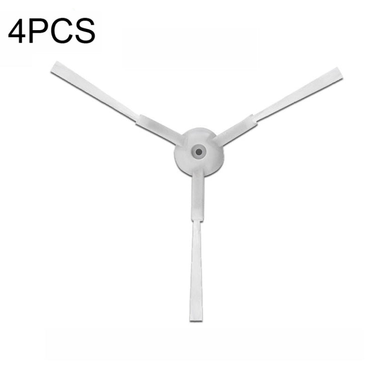 Robot vacuum side brush with white center hub and two gray blade arms