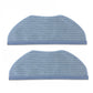 Two blue semicircle microfiber cleaning pads for robot vacuum