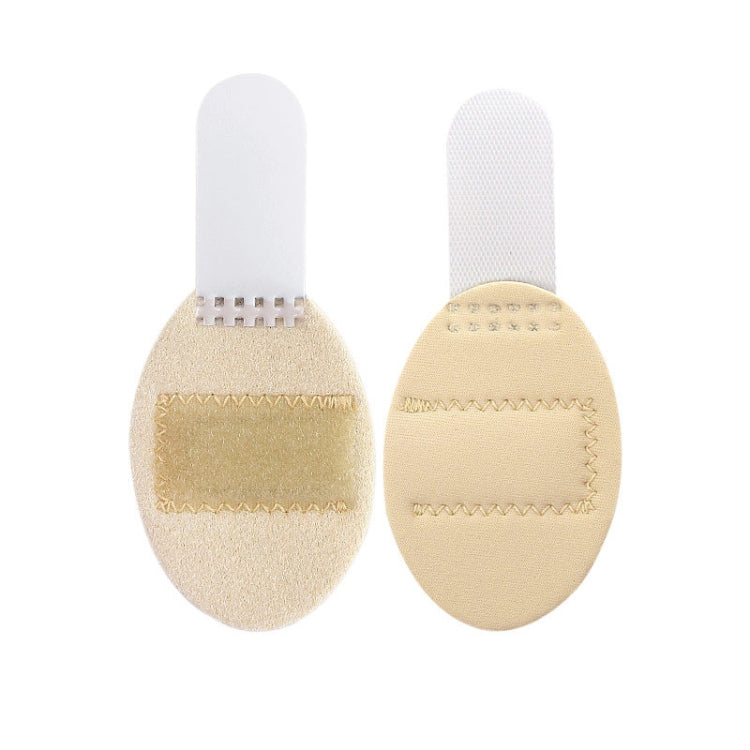 Skin-tone finger strap protectors with padded oval guard and hook-and-loop
