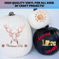 Matte metal self-adhesive vinyl lettering stickers on two carved pumpkins with gold heart