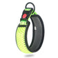 Neon green breathable honeycomb net dog collar with reflective straps and anti-strangle design