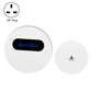 White round wireless doorbell with UK plug, black sound slot and small chime button
