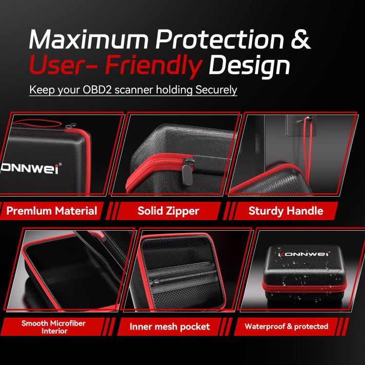 KONNWEI Large Capacity Portable Car Diagnostic Tool Storage Bag