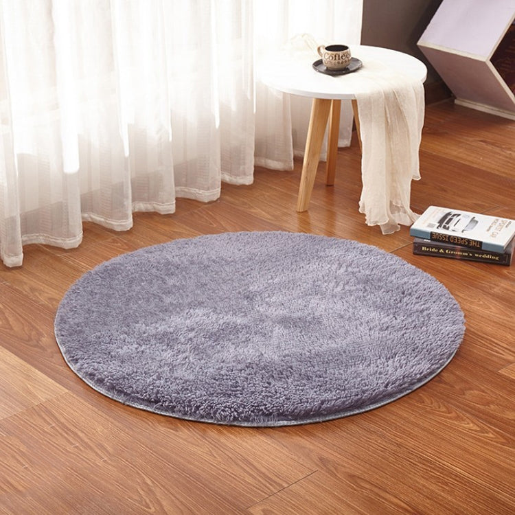 Gray round plush pet electric heating pad for dogs and cats