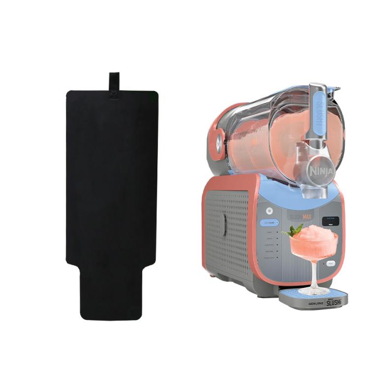 Black moving pad with hanging hole, for secure slushie machine positioning