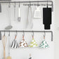 Black moving pads hanging on storage hooks, dual-side non-slip design