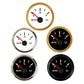 Set of water level gauges shown in gold, silver, white, and black bezels