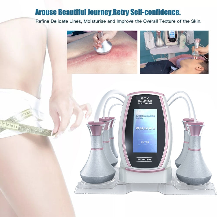5-in-1 slimming machine with two vacuum RF handpieces and pink-edged probes