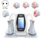 At-home slimming machine with gold-toned trim screen, EU plug, dual handle heads