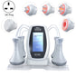 At-home slimming machine with silver-toned trim screen, UK plug, dual handle heads