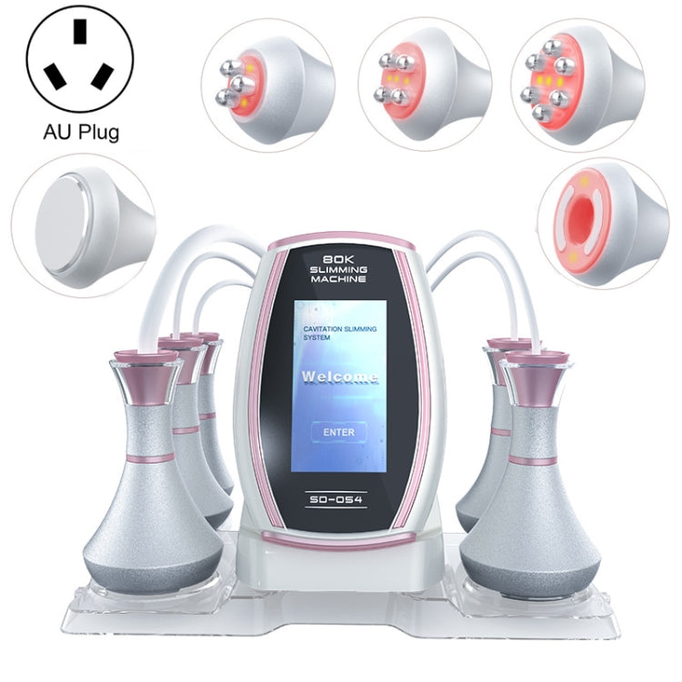 At-home slimming machine with pink-trim screen, AU plug, dual handle heads