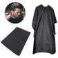 Black salon hairdressing apron cape with matching cloth panel and fold