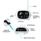 Wireless dog fence shock collar transmitter with digital screen, buttons, and charging port