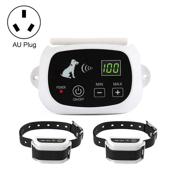 Wireless electric dog shock collar set with controller and three receivers, AU plug