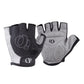 Half-finger cycling gloves, black and light gray with breathable fingerless openings