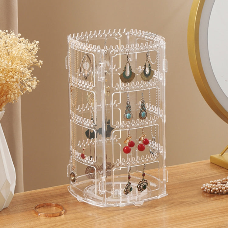 Multi-layer Rotating Earrings Storage Display Rack, Tube Type