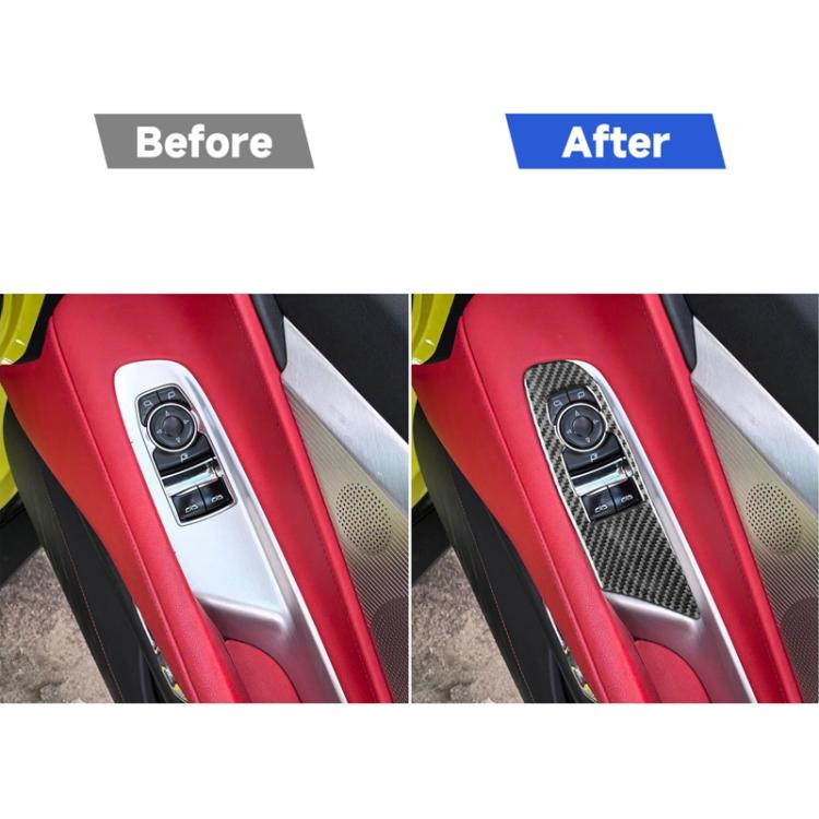 For Chevrolet Corvette C8 2pcs /Set Right-Hand Drive Lift Button Decorative Sticker, Right-Hand Drive
