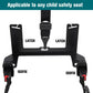 Black ISOFIX and LATCH latch interface bracket with center strap connector