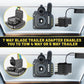 7-way blade trailer adapter with LED circuit tester and multi-pin connector ends