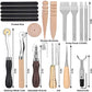 59 In 1 Handmade Leather DIY Tool Set Sewing Craft Tool Set, Style:, A5 Pads, Rotating Knives