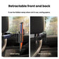 Retractable car headrest phone holder that folds away when not in use